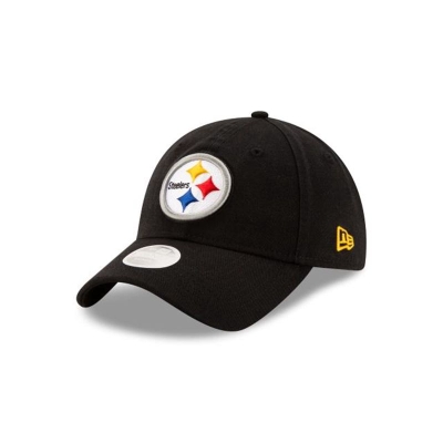 Black Pittsburgh Steelers Hat - New Era NFL Core Classic 9TWENTY Adjustable Caps USA8956127